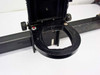 Richards B17266 circular microscope stage ring – large circular mounting ring with carriage block, adjustment screws, and indicator marks visible