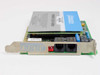 Practical Peripherals PM9600 ISA modem — side profile view showing ISA card height, dual RJ-11 phone jacks on rear bracket, and component layout