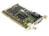 Intel EtherExpress 16 308710-002 — angled three-quarter view showing ISA edge connector, BNC, and AUI ports