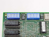 Thomas-Conrad TC9145 close-up of DIP switches SW1 and SW2, KM41C464P-8 memory chips, and oscillator