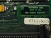 Tektronix 671-3760-70 board label close-up showing part number, copyright 1995, Made in USA markings