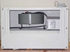 Vari-Speed laminar flow hood interior view showing centrifugal blower motor, Vari-Speed controller, and top-mounted junction box