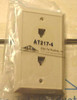Allen Tel Products AT217-4 dual telephone wall jack front view, white single-gang plate with two RJ11 ports, new in poly bag