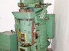 Barnes-Desenberg Model 5 full front view showing rust on lower column, lap tooling, and yellow caution marking