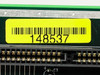 Packard Bell 148537 riser card – close-up of yellow barcode label with part number 148537