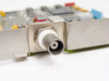 IBM 83X9263 BNC coax connector close-up showing bracket-mounted female BNC port in good condition