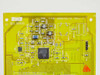SMS 0005672 Rev F PCB close-up showing FAB 0005672 REV F silkscreen, SMS copyright 1988 marking, and secondary controller IC