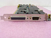 Zenith 85-3217-01 ISA board bracket showing DB25 parallel port and DB9 serial port connectors