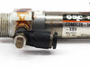 SMC CDM2C20-50-H7BL cylinder body closeup showing push-in pneumatic port fittings and XB9 label