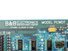 B&B Electronics PCWDT PCB close-up showing brand silkscreen, Ottawa Illinois address, model name, and reset jumper JP1