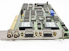 ICL A540G3 16-Bit ISA Video Card – angled bracket-end view showing DIN connector, dual DB9 ports, and ISA card edge