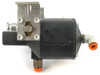 Swagelok 133DA actuator top view showing Swagelok logo on black actuator body and elbow pneumatic fitting