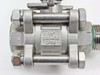 Haitima 1000WOG 1/2" NPT Full Port Ball Valve 3-Piece Stainless Steel - CF8M