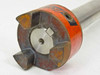 End view of Lovejoy coupling hub showing jaw teeth, keyway, and center bore detail
