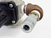 Quick-connect fitting and elbow detail on SMC AR40-N04G-Z regulator assembly