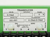 Ohio Semitronics SCE-003 close-up of label showing model number, 0-50mV volts range, 4-20mA calibration, CAL and ZERO trimmers, and terminals 1-6