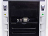 AMD Sempron 2600+ desktop tower – front panel open showing front USB ports, audio jack, and mic jack