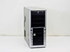 AMD Sempron 2600+ MSI K8MM desktop tower PC – front left three-quarter view showing silver and black mid-tower case with DVD-ROM drive