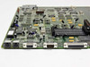 Epson 723-MA PII-M1 motherboard angled view showing PS/2 port, two DB9 serial ports, DB25 parallel port, and ISA expansion slots