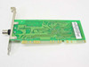 Artisoft PCB 2000/C Orbit 2L ISA NIC – solder side (bottom) of board showing edge connector fingers and BNC port on bracket