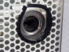 Close-up of KF-40 port interior showing the threaded fitting and O-ring groove on the TPH 050 vacuum pump