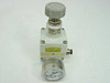 SMC IR2020-02BG Precision Regulator left side view with gauge and SMC label visible