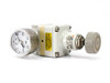 SMC IR2020-02BG Precision Regulator full unit side view with gauge on left and adjustment knob on right