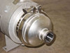 Adsco SXXNCX00 condenser — left end cap detail showing tri-clamp closure and central 2.5-inch nozzle outlet