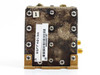 Motorola Microcite SGF4013A – end panel view showing SGFF4013A label with barcode, brass mounting feet, and SMA RF connectors