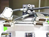 Multiple DB-15 connectors on internal mounting bracket inside ESA 5600A CoulArray Detector