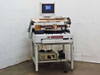 Villa Precision GS-210 automatic glass scribing system full front view with VPI label, rotating stage, scribing arm, and Industrial PC-610 computer on top