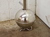 MTS Temposonics LT107501000 stainless steel float ball close-up showing spherical float and retaining clip at rod base