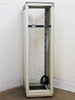Rittal VRiS383151 40U 19in open-frame rackmount cabinet – front-left view showing full height and casters
