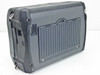 Anritsu MD6430A rear view of stacked units showing ventilation grille, battery compartment door, carry handle, and side port