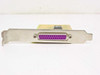 NetMos E119801 PCI Parallel Port Card bracket end view showing DB25 25-pin female parallel connector
