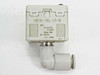 SMC ISE30-C6L-25-M Digital Pressure Switch – right side label showing model number, 12-24VDC supply, Class 2, 45mA max, and -0.1~1MPa operating pressure