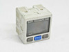 SMC ISE30-C6L-25-M Digital Pressure Switch – front panel showing LCD display, OUT indicator, SET button, and up/down navigation buttons