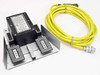 Electro Medical 200 dual-pedal explosion-proof foot switch with CUT and COAG pedals shown with yellow 15-foot 4-pin MilSpec interconnect cable