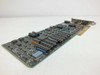 Altos 9122X eISA Multidrop Controller /2 615-23201-001 — opposite angled view showing reverse component side with DIP sockets, oscillator, and ISA edge connector