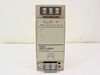 Omron S8VS-09024 power supply – front panel view showing input spec label: 50/60Hz AC100-240V 2.3A and output: DC24V 3.75A