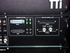 TTI SC2000 Signal Conditioner rear detail — Communication section with Main (blue D-sub/IEEE) and AUX connectors with LED indicators; Analog Signal Out section with Type I (AE Scope Output, AE Output to Digitizer BNCs) and Type II connections
