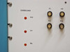 Plasma-Therm HFS 3000D RF Generator – left side panel showing HV, LV, PA overload indicator lights and fuse positions F1–F4
