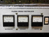 Close-up of Plasma Bridge Neutralizer front panel with three Simpson analog meters: Neutralizer (DC milliamperes), Emission (DC amperes), Heater (AC amperes)