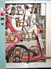 LFE PFS/PCrE/PDS-501 — right side access panel open showing complex gas plumbing interior with multiple solenoid valves (labeled V7, V8, V11 and others), gas tubing, wiring harness, transformer, and a Dwyer rotameter flow meter