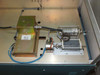 LFE PFS/PCrE/PDS-501 — top deck interior showing AT-2 labeled RF matching network/tuner box, an RF coil/inductor assembly, and variable capacitor tuning components