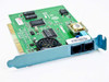 US Robotics Sportster 00112401 28.8K WinModem PCI card — angled top view showing PCB, ICT100 chip, and blue bracket