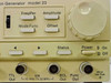 Wavetek Model 23 front panel right section showing TTL Out, 50-ohm output (10 mHz to 32 MHz), ECL Out, Func Out connectors and 42V pk max float label