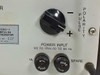 Singer 91263-1 Impulse Field Generator – close-up of front panel lower-right showing Pulse Polarity knob, Power Input label reading 105 to 125V 50 to 60 Hz, 1A fuse holder, and spare fuse holder