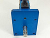 EPA 300BB lead finisher — bottom/end view of blue anodized aluminum body showing mounting holes and pneumatic shaft coupler