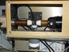 Interior torch compartment view showing ICP torch assembly with ceramic components and gas plumbing